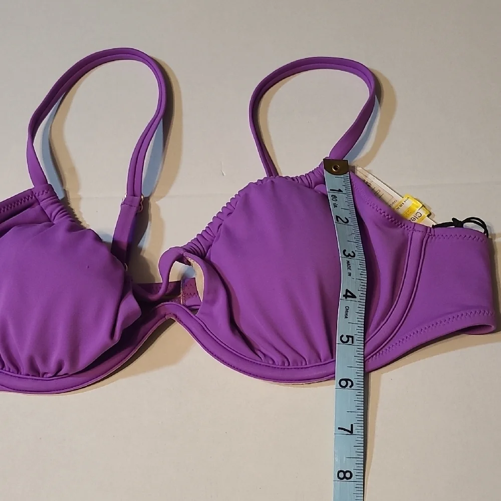 Shade & Shore Purple Women's Bikini Top NWT Size 36B Adjustable Straps Underwire